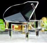 水晶钢琴音乐盒创意时尚生日礼物个性照片定制八音盒情人节礼物