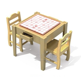 幼儿园教学环保进口樟子松实木桌椅 儿童实木象棋桌围棋桌