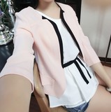 独立设计打版韩国名媛风办公室必备精致小香轻薄外套小西装防晒服