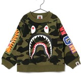 BAPE 日本代购 1ST CAMO SHARK 猿人迷彩鲨鱼儿童卫衣套头纯棉