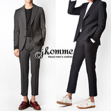 CJHOMME男士新款正装青年韩版修身西服外套英伦时尚西装802