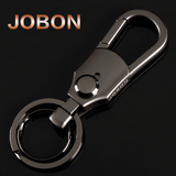 JOBON中邦高档汽车钥匙扣 男士 正品女金属不锈钢腰挂钥匙圈礼品