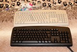 【包邮】正品双飞燕KBS-8游戏键盘有线白色键盘PS/2 usb斜手键盘