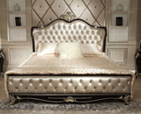 新古典床双人床欧式后现代卧室家具实木公主床婚床1.8米皮布艺床