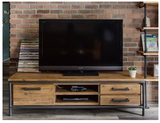 美式乡村LOFT复古实木铁艺水管电视机柜小户型客厅家具组合柜定制