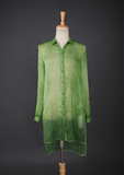 圣迪奥专柜正品新款春装生命绿调朦胧雪纺中长衬衫S16180564