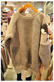韩国女装代购2016早秋冬新款卫衣女长袖加绒套头可爱卡通印花上衣
