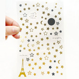 韩国创意金属质感星星贴纸 diy手帐手机装饰相册日记小可爱贴纸画