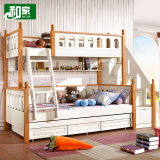 地中海儿童家具实木高低床子母床1.5/1.2米成人上下床铺双层床