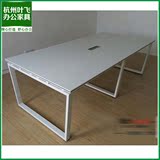杭州钢木板式会议桌多用途大小型办公桌洽谈条形培训写字协商桌子