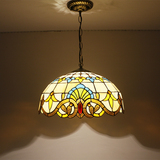 蒂凡尼欧式巴洛克创意吊灯田园餐厅过道门厅阳台咖啡厅玻璃灯具