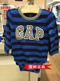 Gap正品专柜代购儿童连体衣326396男婴儿时尚新款徽标长袖哈衣