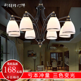 美式乡村吊灯欧式LED客厅灯现代简欧卧室餐厅灯北欧复古铁艺灯具