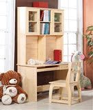 汉邦品牌全松木家具实木直角书柜电脑桌学习桌写字桌儿童书桌