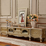 香槟色客厅欧式电视柜 法式实木烤漆奢华地柜矮柜F23