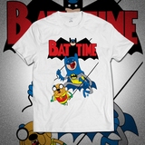 Vitalie染印漫威原创趣味恶搞蝙蝠侠Bat Time男女纯棉短袖T恤欧美