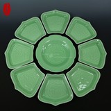 特惠龙泉青瓷家用餐具套装 陶瓷拼盘 创意菜盘 深盘碟子 中式盘子