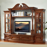 厂家特价 清仓处理实木美式欧式家具组合厅柜 电视柜背景墙现货