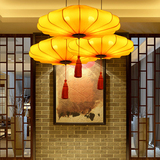 现代中式吊灯餐厅饭店古典布艺灯笼仿古简约酒店新中式吊灯中国风