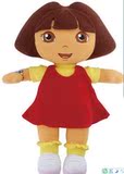 正版红裙Dora爱探险的朵拉玩具毛绒玩具娃娃公仔抱枕生日礼物