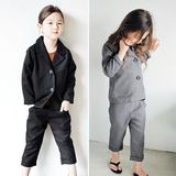 韩国正品代购童装特价现货BIEN2016新春款男女童时尚帅气西服套装
