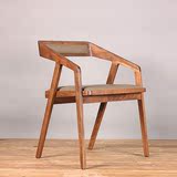 实木椅餐椅家用简约现代休闲椅北欧咖啡厅椅子橡木椅办公椅会客椅