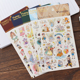 韩国文具 Funny童话故事卡通透明贴纸 白雪公主贴画DIY相册粘纸