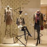 个性时尚服装店铺橱窗玻璃贴 欧式创意装饰贴 抽象三角图案墙贴纸