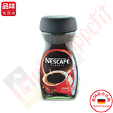 现货德国原装进口NESCAFE雀巢即冲即饮速溶经典纯黑咖啡200g瓶装