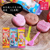 日本进口零食品 不二家 面包超人头型草莓牛奶巧克力棒棒糖 单枚