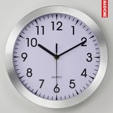 MAXHOME10英寸金属圆形钟表时尚简约创意客厅挂钟 静音卧室电子钟