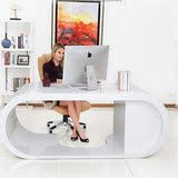 弧形电脑桌简约现代烤漆创意书桌家具异形时尚环保办公桌老板桌