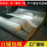 床主卧布艺床简约现代韩式榻榻米床可拆洗双人床1.8米2米婚床儿童