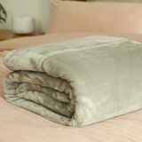 眠家出口良品无印加厚双层法兰绒毯子冬季拉舍尔毛毯珊瑚绒毯床单