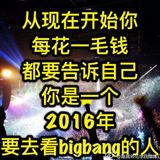 3-25南昌bigbang演唱会门票内场第一排