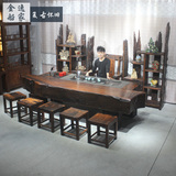老船木龙骨茶桌椅组合中式大型实木家具茶台定做功夫泡茶艺桌组装