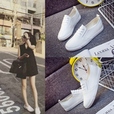 夏季新款韩版帆布鞋女假系带鞋一脚蹬懒人休闲鞋舒适透气鞋女生鞋