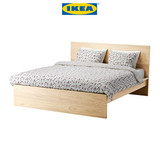 IKEA 宜家代购宜家家居 MALM 马尔姆 高床架, 白色橡木贴面