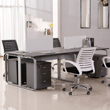 包邮职员办公桌四人电脑桌简约现代办公室员工桌椅多人位组合屏风