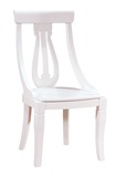 田园风格象牙白色实木餐椅 现代简约橡木吃饭凳子 韩式原木餐椅