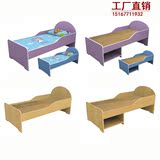 幼儿园专用床实木床儿童午睡床午休床双层防火板上下床高低推拉床