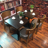 新款简约实木甜品店奶茶西餐厅咖啡厅网咖洽谈桌椅沙发组合水曲柳