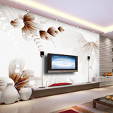 大型壁画 沙发客厅电视背景墙影视墙纸 简约百合花卉 国色天香