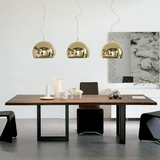 美式loft实木餐桌椅会议桌简约现代办公桌个性工作台创意书桌茶桌