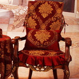 卡琳夫人品牌高档欧式奢华高档布艺喜庆红餐椅坐垫靠背椅子套定做