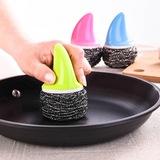 创意鲨鱼手柄钢丝球清洁球厨房耐用洗锅刷带柄不粘油去污洗碗刷子