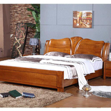 榆木床实木床1.8米成人中式双人床大床气压高箱体储物家具婚床