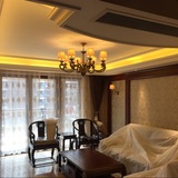 镀铜全铜美式简欧客厅吊灯简美复古乡村新古典欧式餐厅卧室灯具