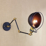美式乡村RH风格LOFT工业灯具设计师复古书房吧台双节机械手臂壁灯