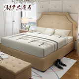 美式布艺床 1.8米双人床1.5米高箱床家具储物欧式齐边小户型简约